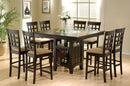 Gabriel 7-piece Square Counter Height Dining Set Cappuccino - NY Furniture Direct (NY)