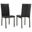 Garza Upholstered Dining Chairs Black (Set of 2) - NY Furniture Direct (NY)