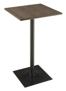 Cavalier Square Bar Table Dark Elm and Matte Black - NY Furniture Direct (NY)