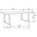 Ditman Live Edge Dining Table Grey Sheesham and Black - NY Furniture Direct (NY)