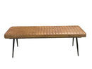 Misty Cushion Side Bench Camel and Black - NY Furniture Direct (NY)