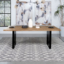 Bradshaw Rectangular Live Edge Dining Table Natural Acacia and Black - NY Furniture Direct (NY)