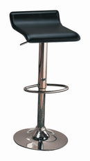 Bidwell 29" Upholstered Backless Adjustable Bar Stools Black and Chrome (Set of 2) - NY Furniture Direct (NY)