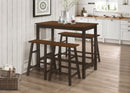 Connie 4-piece Counter Height Set Chestnut and Dark Brown - NY Furniture Direct (NY)