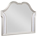 Evangeline Camel Top Dresser Mirror Silver Oak - NY Furniture Direct (NY)