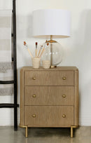 Arini 3-drawer Nightstand with Dual USB Ports Sand Wash - NY Furniture Direct (NY)