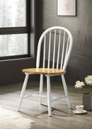 Cinder Windsor Side Chairs Natural Brown and White (Set of 4) - NY Furniture Direct (NY)
