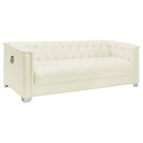 Chaviano Tufted Upholstered Sofa Pearl White - NY Furniture Direct (NY)