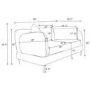 Jade Stationary Loveseat - NY Furniture Direct (NY)