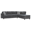 Mccord 2-piece Cushion Back Sectional Dark Grey - NY Furniture Direct (NY)