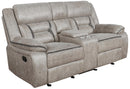Greer Upholstered Tufted Back Glider Loveseat - NY Furniture Direct (NY)