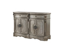 Northville Antique Silver Server (MARBLE TOP) - NY Furniture Direct (NY)
