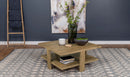 Dawn Square Engineered Wood Coffee Table With Shelf Mango - NY Furniture Direct (NY)
