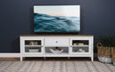 Angela 2-door Wooden 67" TV Stand Brown and White - NY Furniture Direct (NY)
