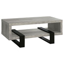 Dinard Coffee Table with Shelf Grey Driftwood - NY Furniture Direct (NY)