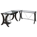 Monterey 3-piece L-shaped Computer Desk Set Cappuccino - NY Furniture Direct (NY)