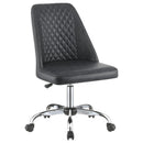 Althea Upholstered Tufted Back Office Chair Grey and Chrome - NY Furniture Direct (NY)