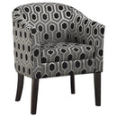 Jansen Hexagon Patterned Accent Chair Grey and Black - NY Furniture Direct (NY)