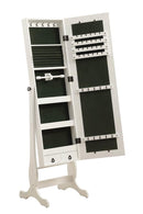Batista Jewelry Cheval Mirror with Drawers White - NY Furniture Direct (NY)
