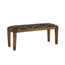 Lamont Rectangular Upholstered Bench Natural and Navy - NY Furniture Direct (NY)