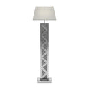 Carmen Geometric Base Floor Lamp Silver - NY Furniture Direct (NY)