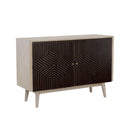 Ixora 2-door Accent Cabinet White Washed and Black - NY Furniture Direct (NY)