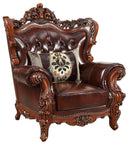 Acme Furniture Eustoma Chair in Cherry and Walnut 53067 - NY Furniture Direct (NY)