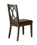 Acme Furniture Jameson Side Chair (Set of 2) in Brown Fabric & Espresso 62322 - NY Furniture Direct (NY)