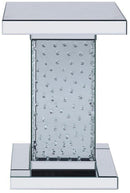 Acme Furniture Nysa End Table in Mirrored & Faux Crystals 81412 - NY Furniture Direct (NY)