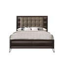 Acme Furniture Tablita Upholstered King Bed in Dark Merlot 27457EK - NY Furniture Direct (NY)