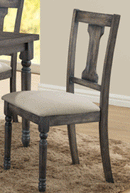 Acme Furniture Wallace Side Chair in Tan and Weathered Gray (Set of 2) 71437 - NY Furniture Direct (NY)