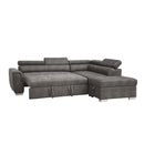 Acme Thelma Sectional Sofa w/ Sleeper & Ottoman in Gray 50275 - NY Furniture Direct (NY)