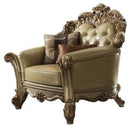 Acme Vendome Chair w/ 2 Pillows in Gold Patina 53002 - NY Furniture Direct (NY)
