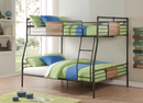 Brantley Sandy Black & Dark Bronze Hand-Brushed Full XL/Queen Bunk Bed - NY Furniture Direct (NY)