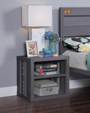 Cargo Gunmetal Nightstand (USB) - NY Furniture Direct (NY)