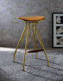 Dragea Whiskey PU & Gold Bar Stool - NY Furniture Direct (NY)