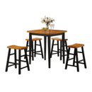 Gaucho Oak & Black Counter Height Set (5Pc Pk) - NY Furniture Direct (NY)