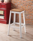 Jacotte Natural & White Bar Stool (1Pc) - NY Furniture Direct (NY)