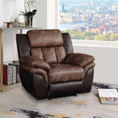 Jaylen Toffee & Espresso Polished Microfiber Recliner - NY Furniture Direct (NY)