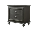 Kaitlyn Metallic Gray Nightstand - NY Furniture Direct (NY)