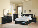 Louis Philippe III Black Eastern King Bed - NY Furniture Direct (NY)