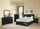 Louis Philippe III Black Queen Bed - NY Furniture Direct (NY)