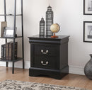 Louis Philippe III Black Nightstand - NY Furniture Direct (NY)