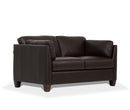 Matias Chocolate Leather Loveseat - NY Furniture Direct (NY)