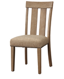 Nathaniel Fabric & Maple Side Chair , Slatted Back - NY Furniture Direct (NY)