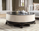 Sheridan Cream Fabric & Black Cocktail Table - NY Furniture Direct (NY)