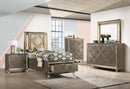 Skylar LED, PU & Dark Champagne Twin Bed (Storage & LED) - NY Furniture Direct (NY)