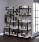 Wendral Natural & Black Bookshelf (5-Tier, 16"L) - NY Furniture Direct (NY)