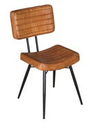 Misty Padded Side Chairs Camel and Black (Set of 2) - NY Furniture Direct (NY)