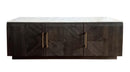 Dennis 3-door Marble Top Dining Sideboard Server White and Tobacco Grey - NY Furniture Direct (NY)